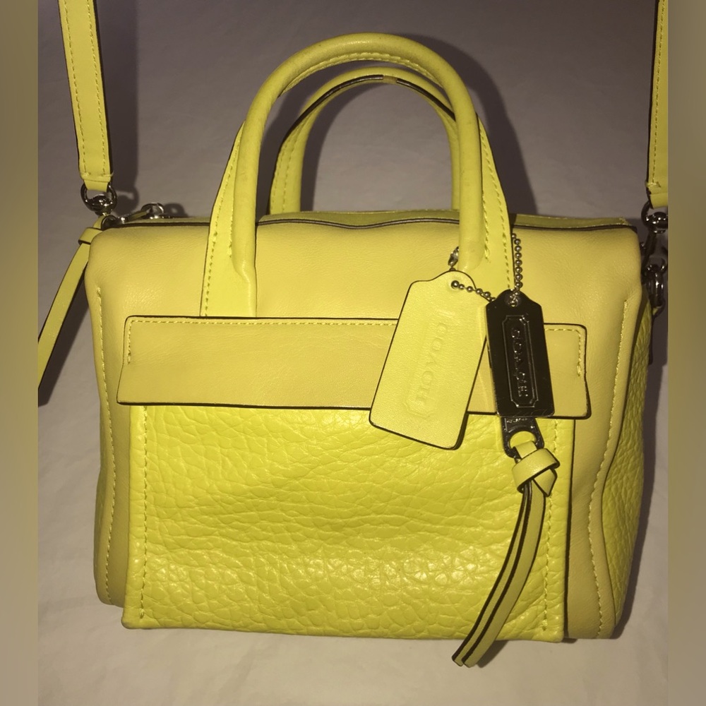 Coach Mini Riley Carryall Crossbody Bag. Vibrant Yellow